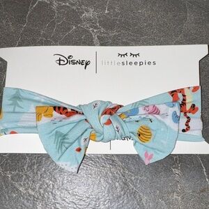 Little Sleepies Bamboo Blue Disney Winnie the Pooh Patterned Bow Headband NWT